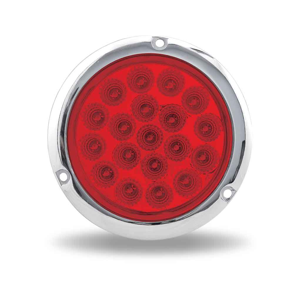 4" Red Stop, Turn & Tail Flangemount LED (19 Diodes)