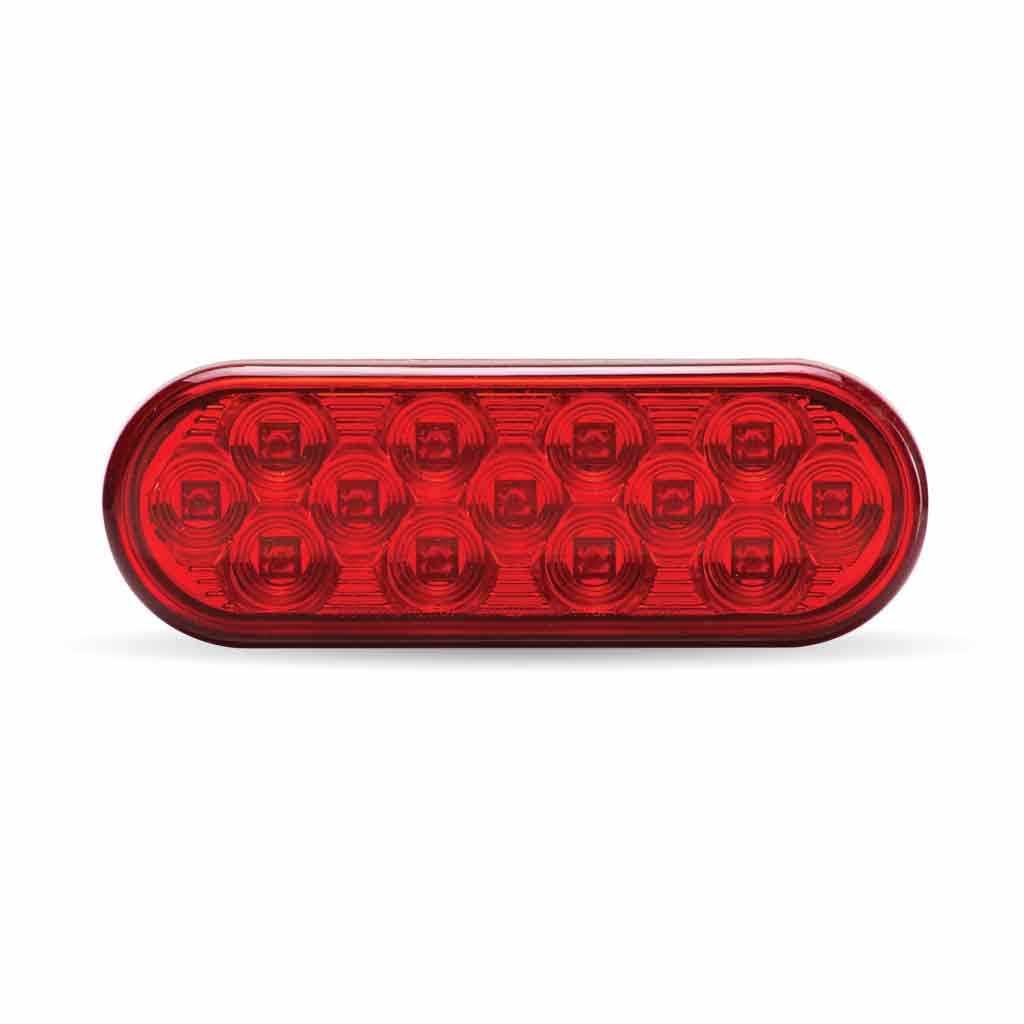 Red Stop, Turn & Tail LED Oval Mirror Light