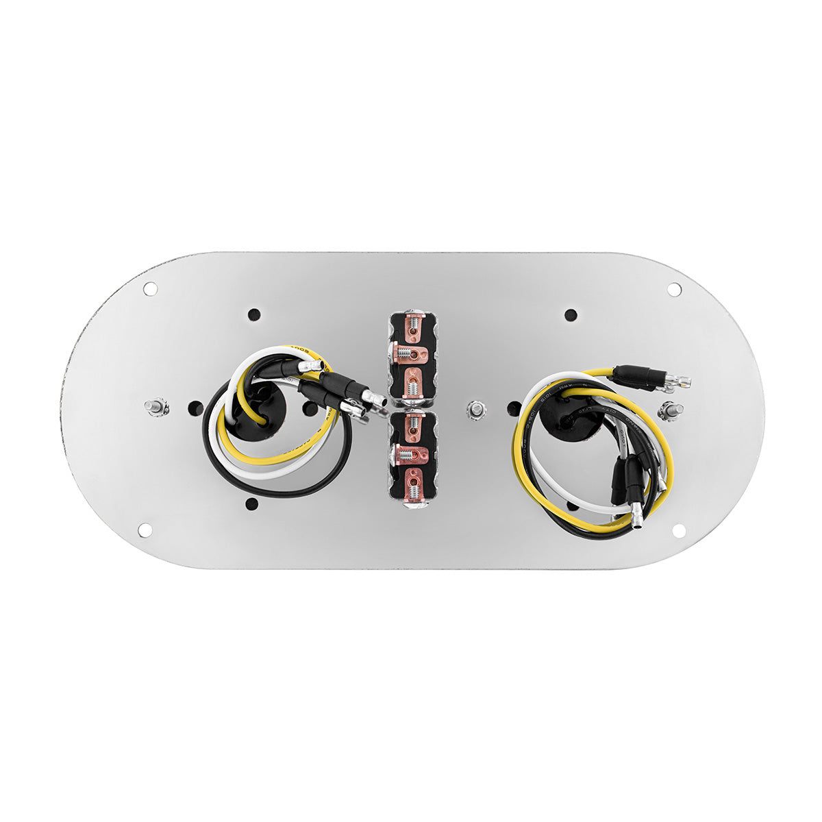 304 SS Above Door Dome Light Kit With 2 X 17 LED Double Fury Watermelon For KW & PB Trucks-Amber & Blue LED