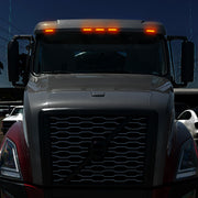 6 LED Competition Series Exterior Visor Light For 1996-2024 Volvo VNL-Amber LED/Amber Lens (5 Pcs)