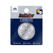 7 LED 2" Round Double Fury Light (Clearance/Marker) - Amber & White LED/Clear Lens