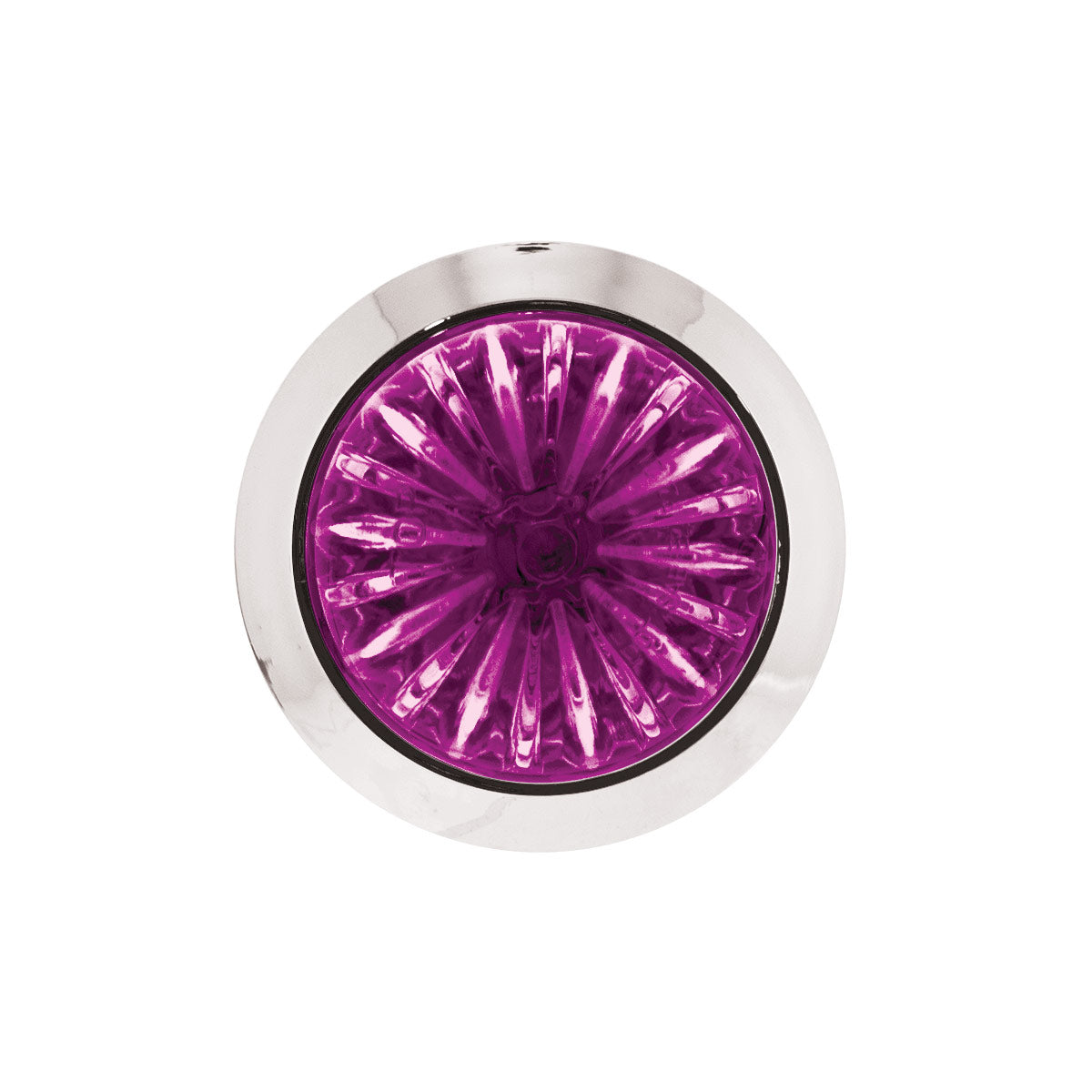4 LED 1-1/8" Watermelon Double Fury Light With Clear Lens (Clearance/Marker) - Amber & Purple LED
