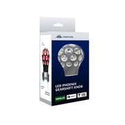 Thread-On Matte Black Phoenix Style Ball Gearshift Knob With LED 9/10 Speed Adapter-Green LED
