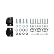 Black Angled Mud Flap Hangers With Mounting Hardware - No Coil (Pair)