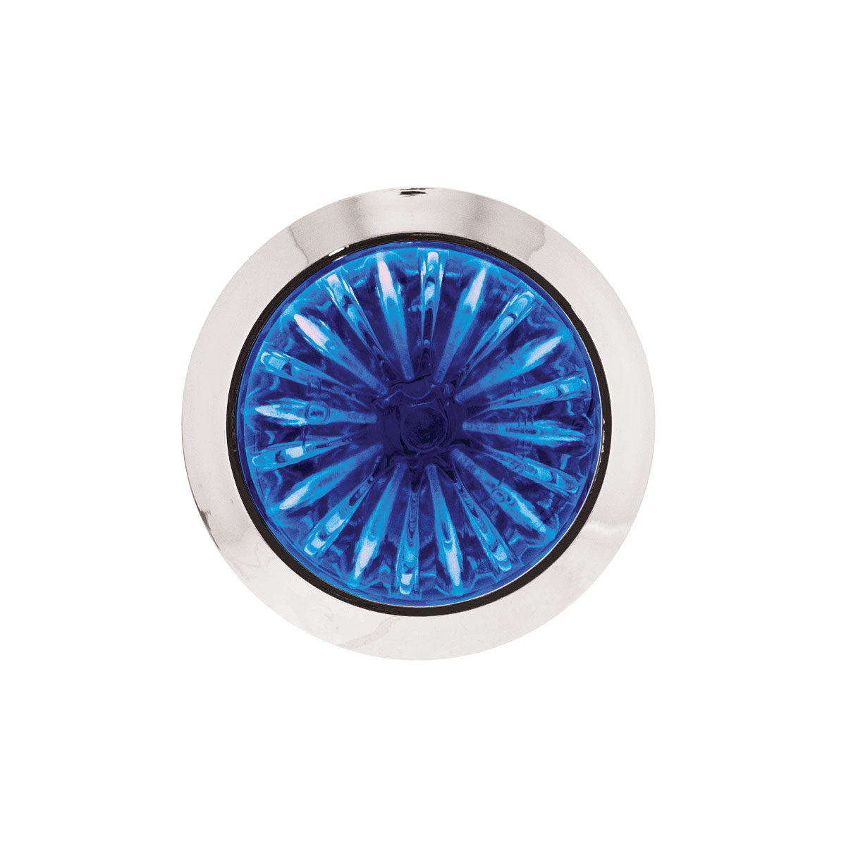 4 LED 1-1/8" Watermelon Double Fury Light With Clear Lens (Clearance/Marker) - Red & Blue LED