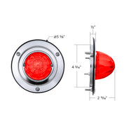 17 LED Dual Function Watermelon Light Sleeper Bunk Kit With 304 Stainless Steel Bezel-Red LED/Red Lens