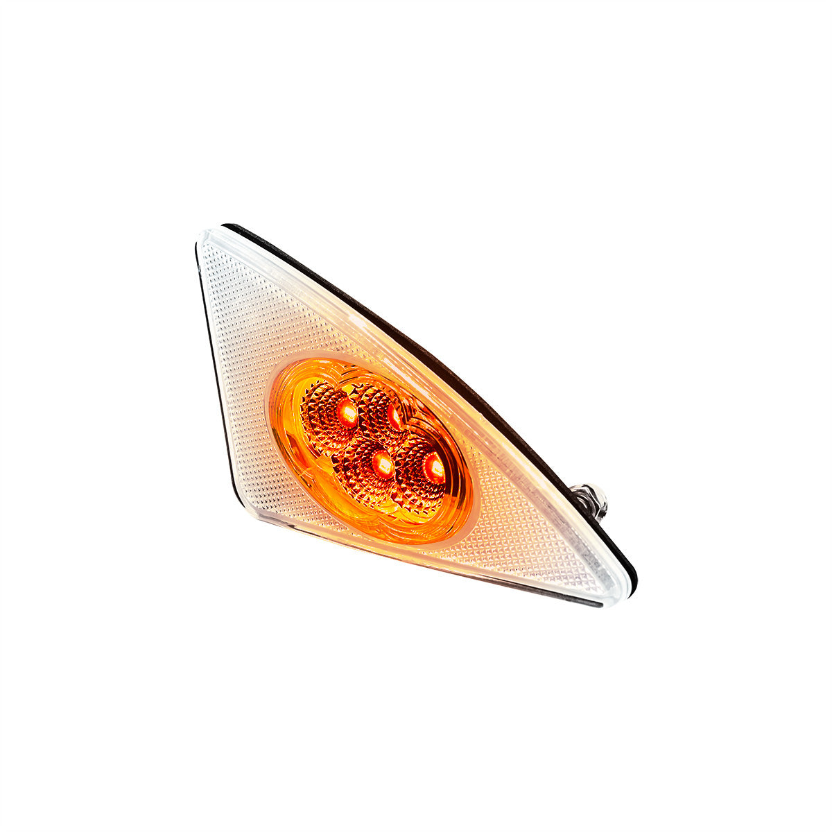 Double Fury 4 LED Fender Signal Light For 2008-2017 Kenworth T660-Amber & Red LED, Driver