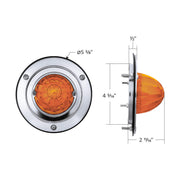 17 LED Dual Function Watermelon Light Sleeper Bunk Kit With 304 Stainless Steel Bezel-Amber LED/Amber Lens