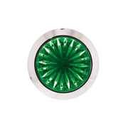 4 LED 1-1/8" Watermelon Double Fury Light With Clear Lens (Clearance/Marker) - Amber & Green LED