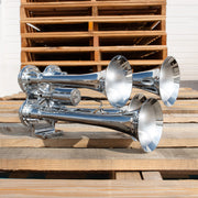 4 Trumpet Mini Train Horn-Chrome