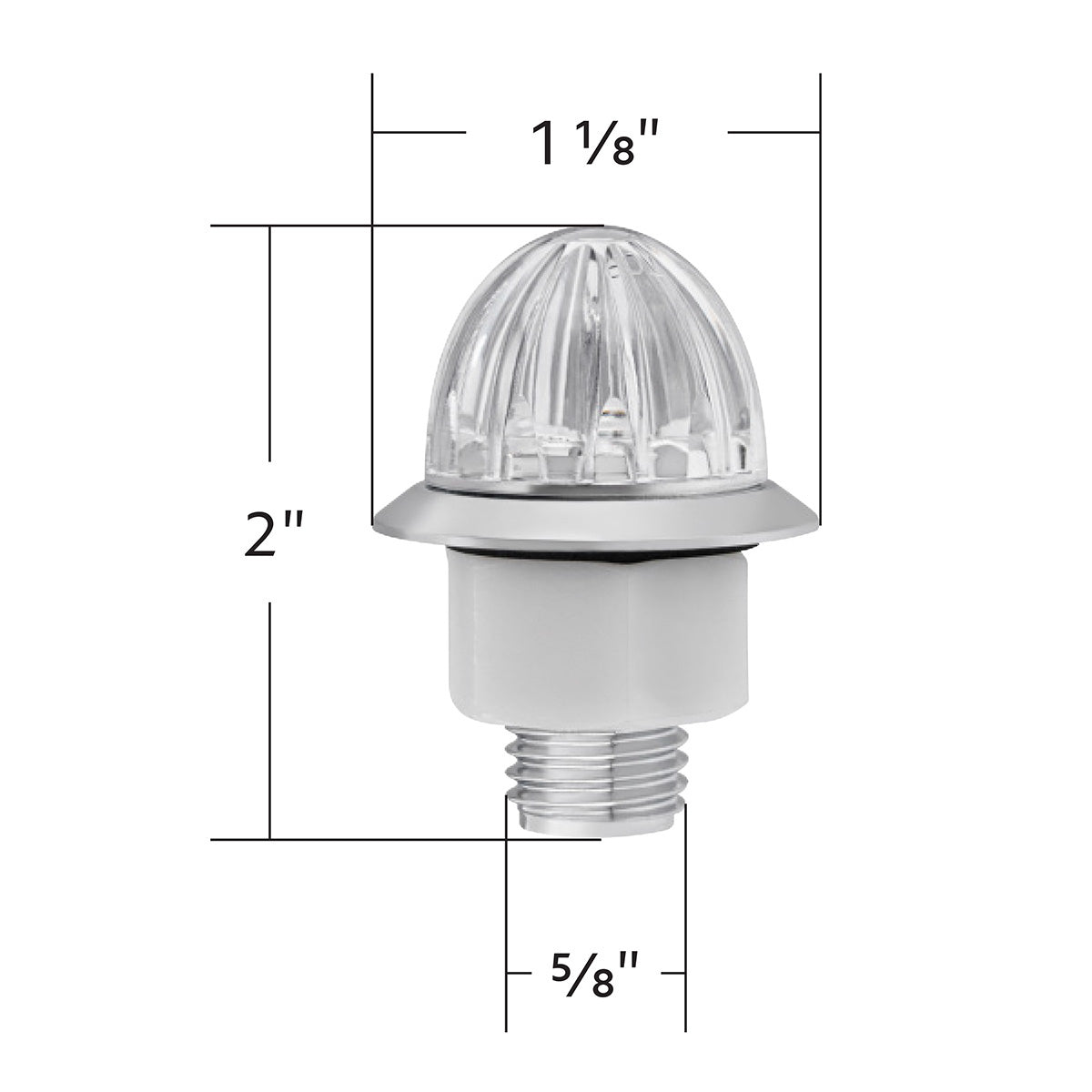 Double Fury 4 LED Dual Function 1-1/8" Watermelon Light-Amber & Blue LED