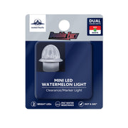 4 LED 1-1/8" Watermelon Double Fury Light With Clear Lens (Clearance/Marker) - Red & White LED