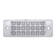 21 LED Reflector Rectangular Light (Clearance/Marker) - Amber LED/Clear Lens