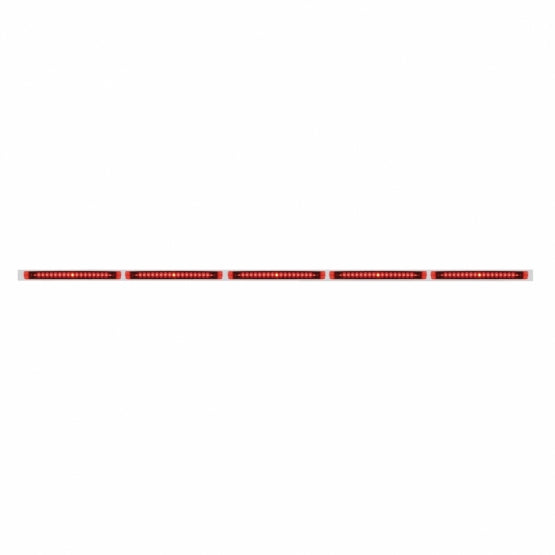 94" Stainless Steel Light Bracket - 19 LED 17-1/4" Light Bar x 5 With Red LED/Red Lens