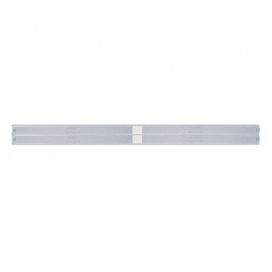 Chrome Top Mud Flap Plate With Four 14 LED 24" Light Bars - Red LED/Chrome Lens (Each)