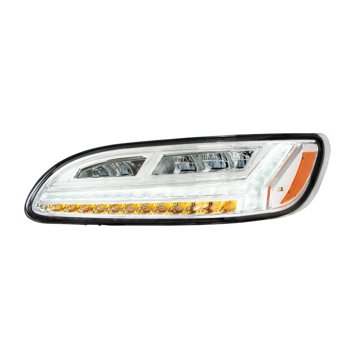 Chrome 6 LED Headlight For Peterbilt 386 (2006-2016) & 387 (2000-2011)- Driver