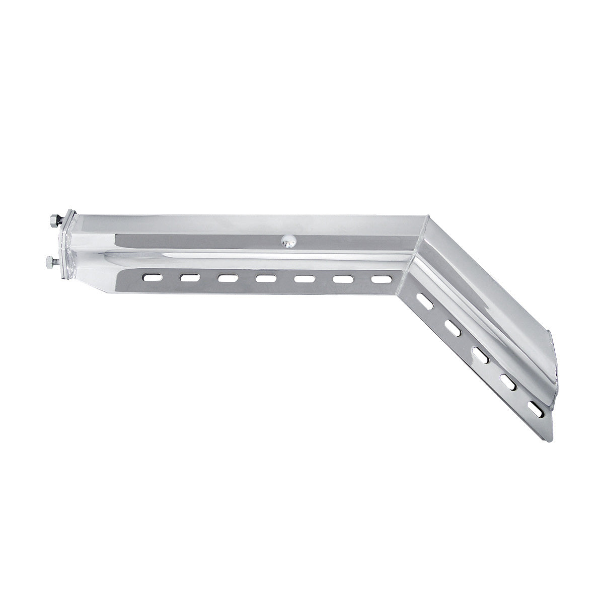 30" Stainless 45-Degree Angled Heavy Duty Mud Flap Hangers - 2.5" Bolt Pattern (Pair)