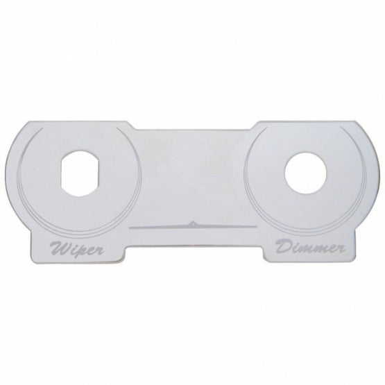 Stainless Steel Switch Name Plate For Peterbilt - Dimmer & Wiper