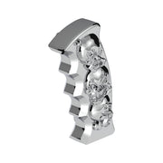 Thread-On Skulls Pistol Grip Gearshift Knob - Chrome