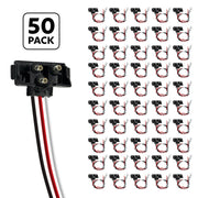 3 Wire Pigtail With 3 Prong Right Angle Plug - 12" Lead (50-Pack)