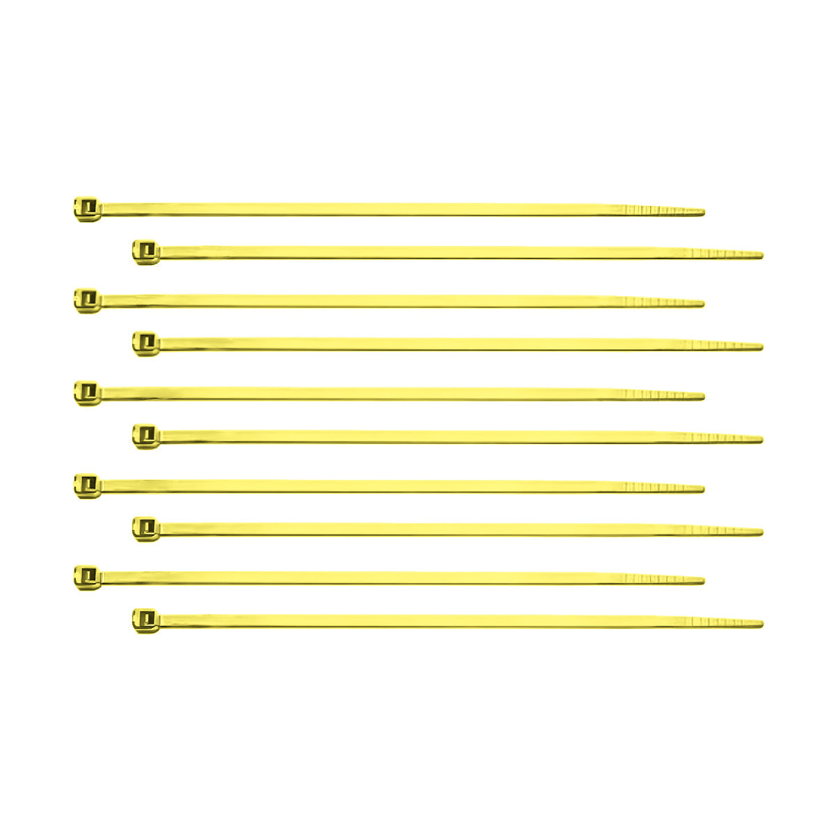 6" Nylon Cable Zip Ties - Brass (10-Pack)