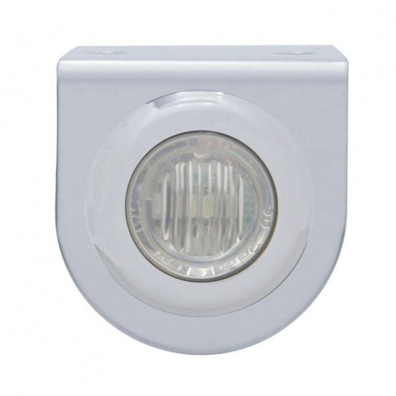 Stainless Light Bracket With 3 LED 3/4" Mini Light - Red LED/Clear Lens