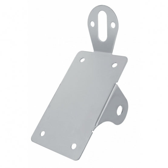 Bobber Motorcycle Style Vertical Side Mount License Plate & Light Bracket