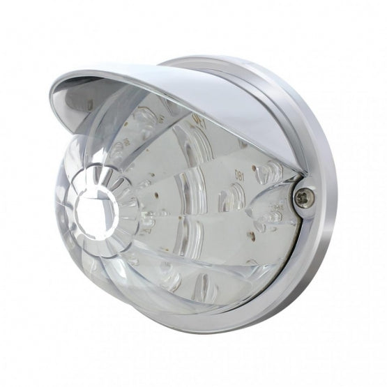 17 LED Watermelon Flush Mount Kit With Visor - Amber LED/Clear Lens