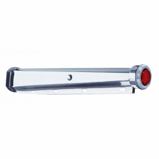 30" Heavy Duty Mud Flap Hangers With 9 LED End Cap & Bezel - Red LED/Red Lens (Pair)