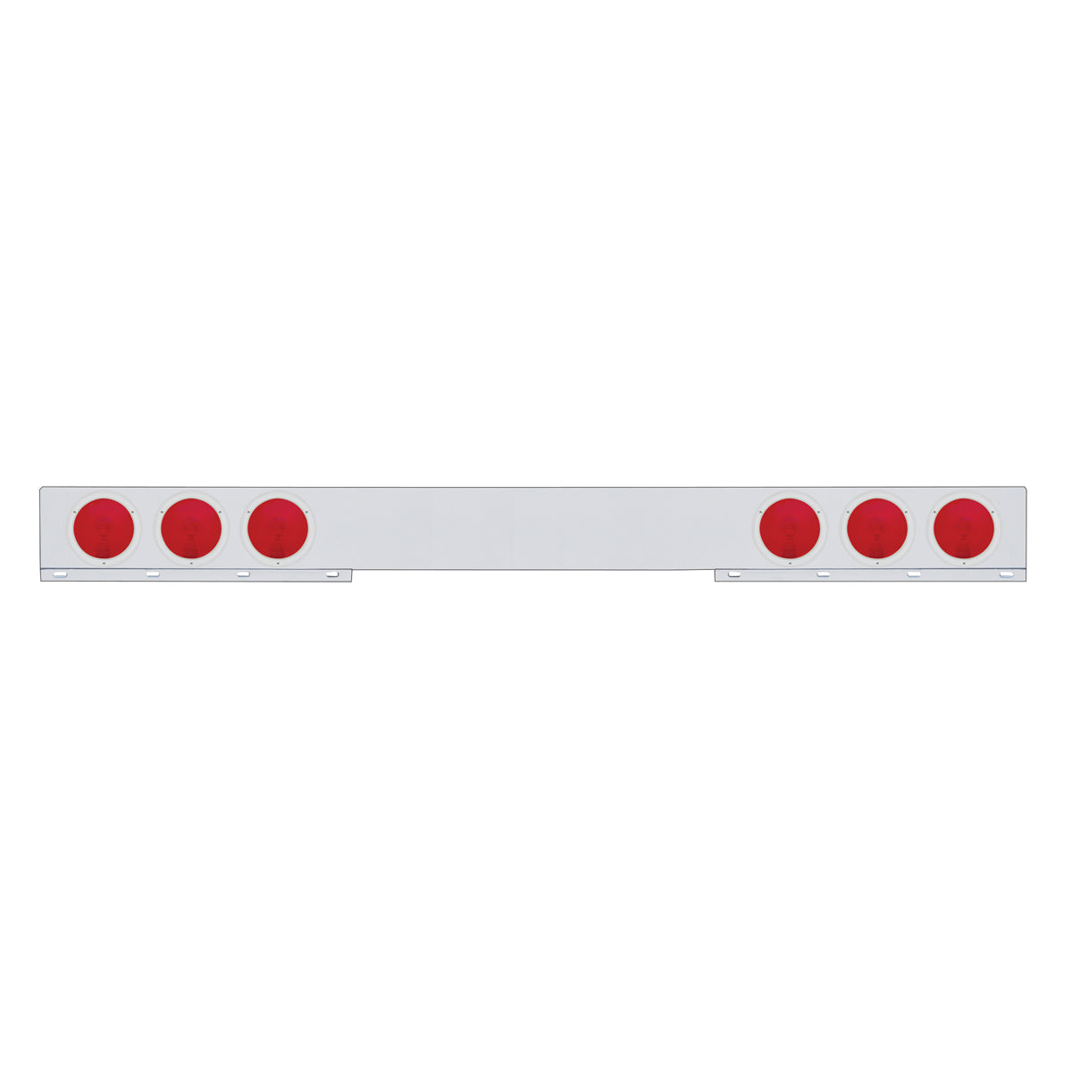 Stainless Steel Light Bar With Six 4" Lights & Stainless Steel Bezel