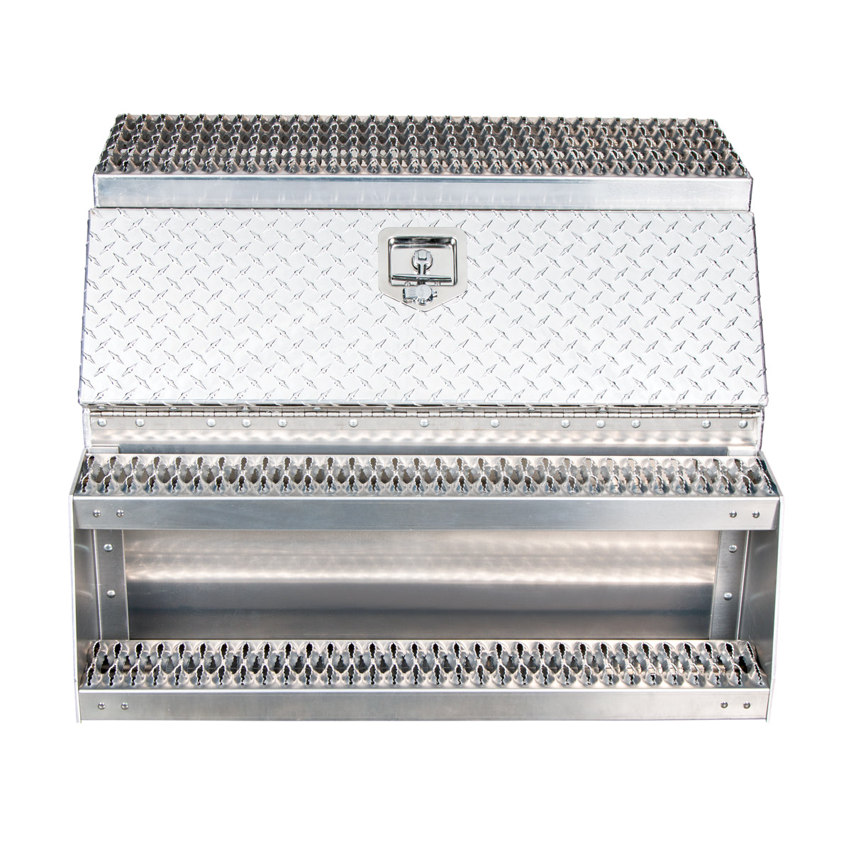 36"L X 25"W X 28"H Aluminum Step Saddle Box