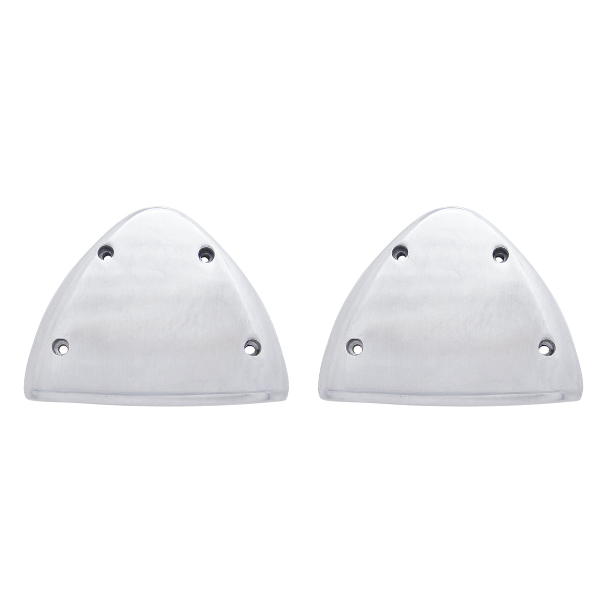 Polished Aluminum Headlight Turn Signal Cover Kit For Peterbilt (Pair)