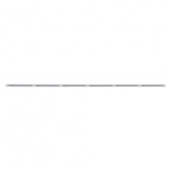 79-1/2" Stainless Bumper Light Bracket With 6X 19 LED 12" Light Bars - Red LED/Clear Lens