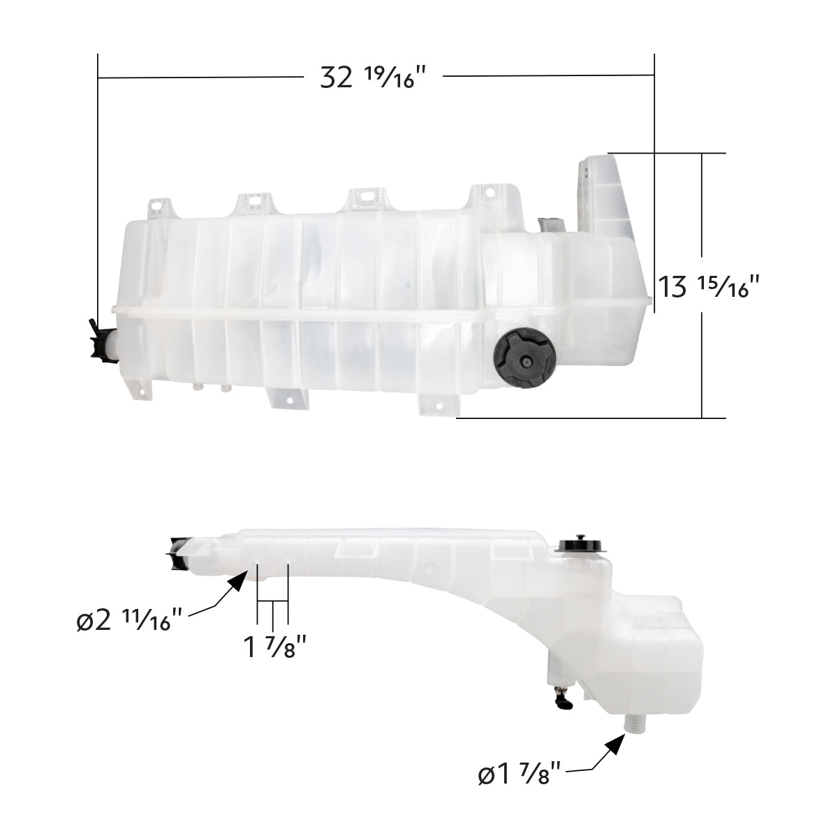 Pressurized Coolant Reservoir & Coolant Level Sensor For 2008-2017 Volvo VNL/VNM
