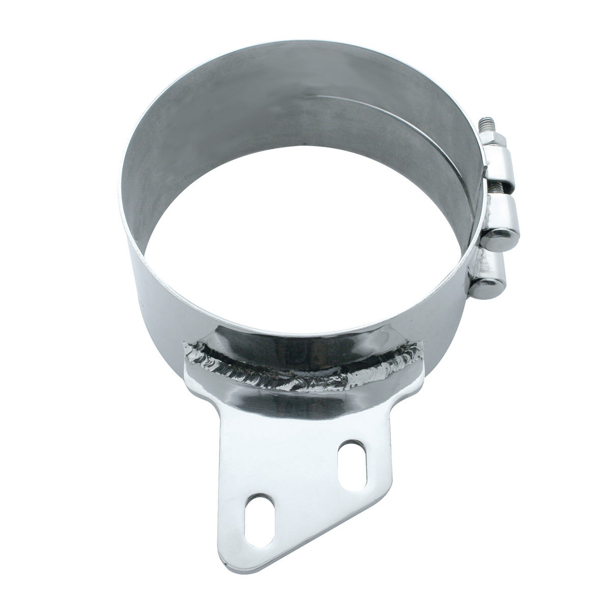 6" Stainless Butt Joint Exhaust Clamp - Angled Bracket