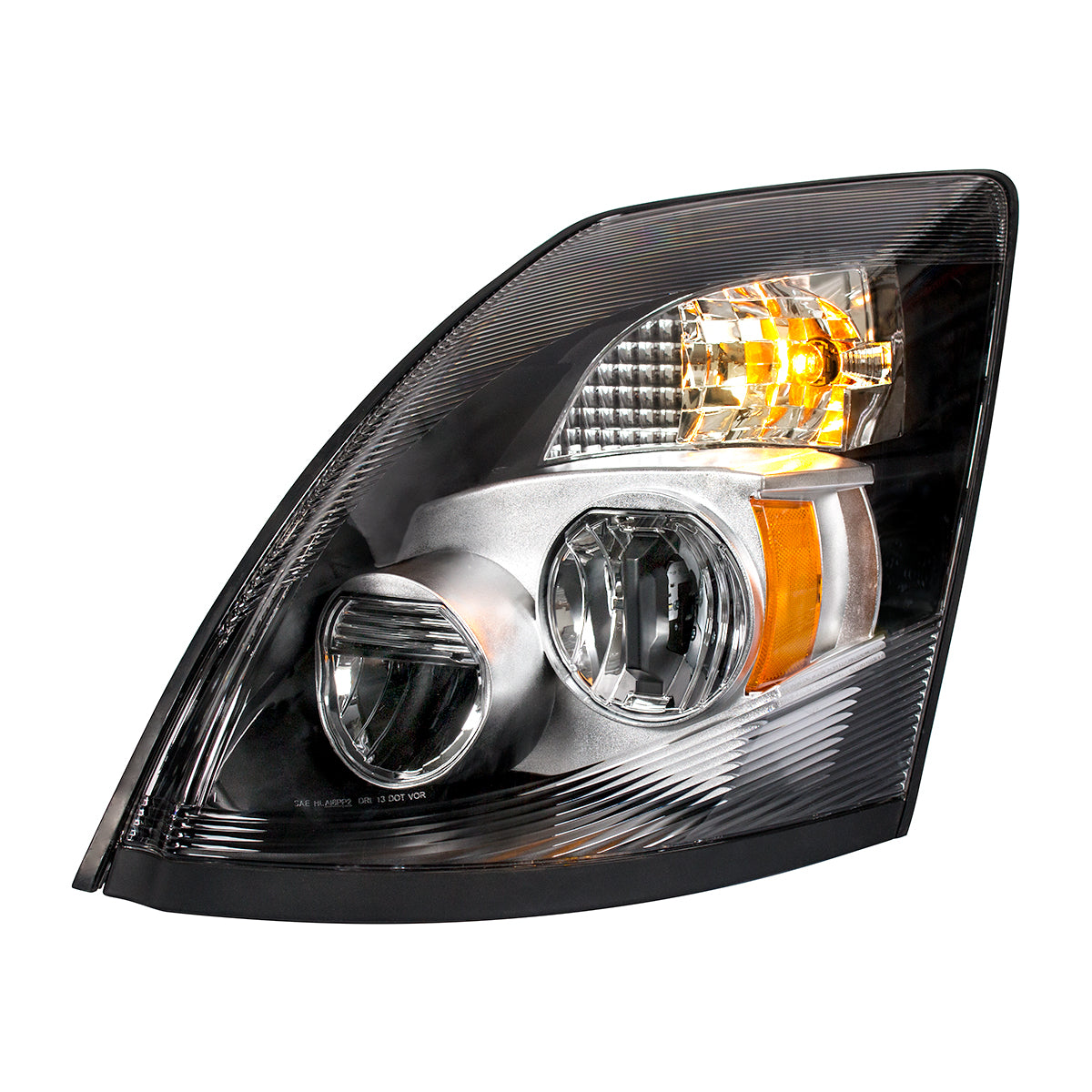 High Power LED Chrome Headlight for 2003-2017 Volvo VN/VNL - Driver