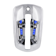 6 LED Chrome Door Handle Cover For 2018-2025 Freightliner Cascadia - Passenger, Blue LED