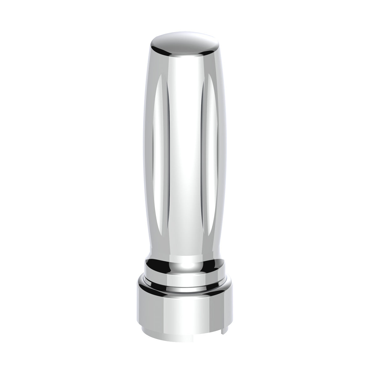 M30X3.5 Thread-On Vegas Style Gearshift Knob With 9/10 Speed Adapter - Chrome/Vertical
