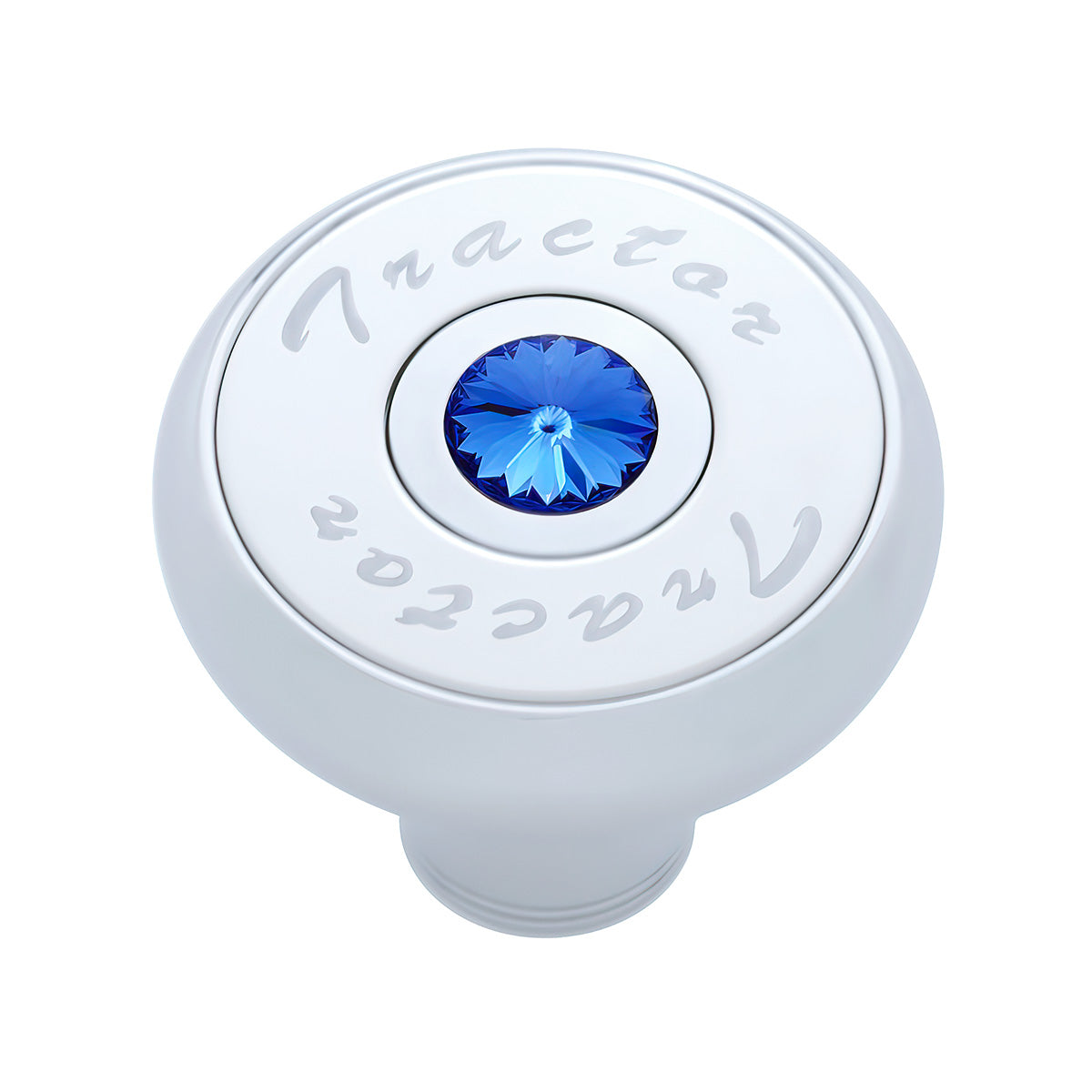 "Tractor" Deluxe Air Valve Knob - Blue Crystal
