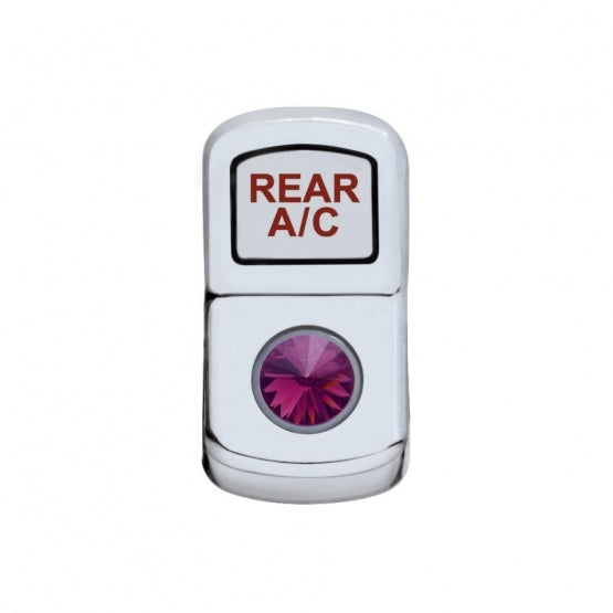 "Rear A/C" Rocker Switch Cover With Purple Crystal