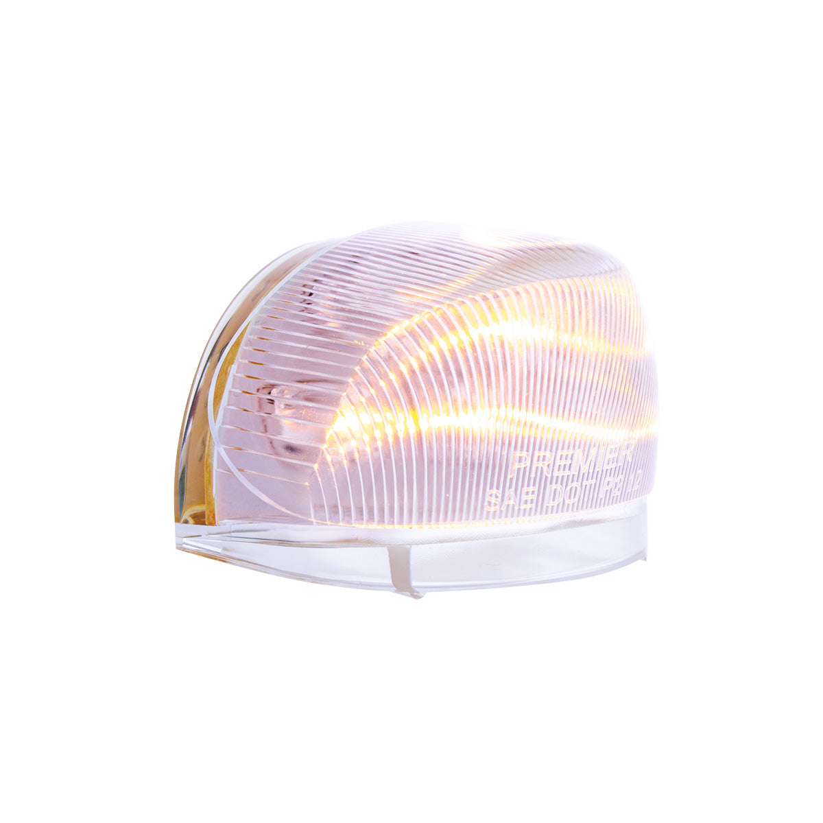 5 LED Dual Function Guide 682-C Headlight Turn Signal Light - Amber LED/Clear Lens
