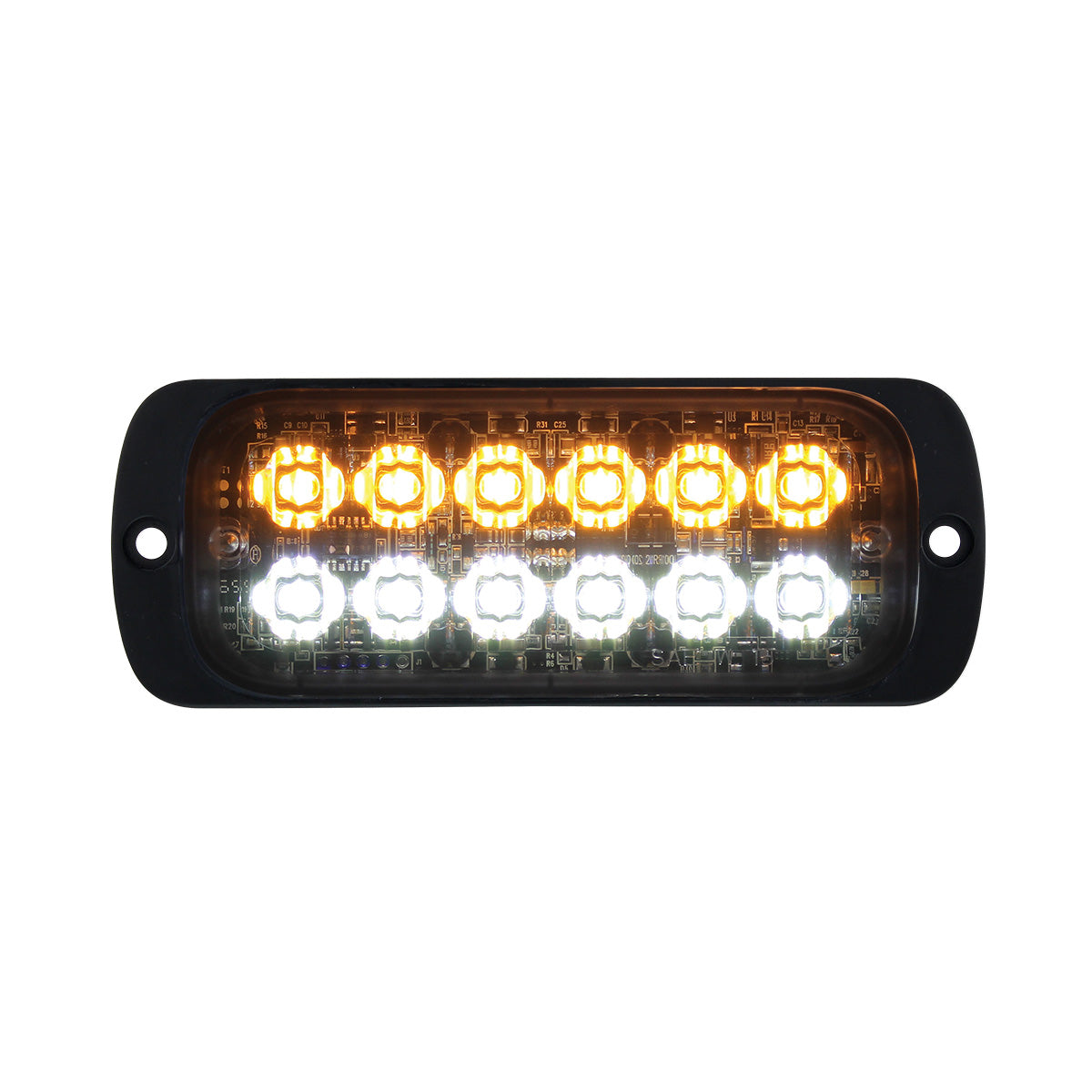 12 High Power LED Super Thin Warning Light - Amber LED & White LED (Bulk)