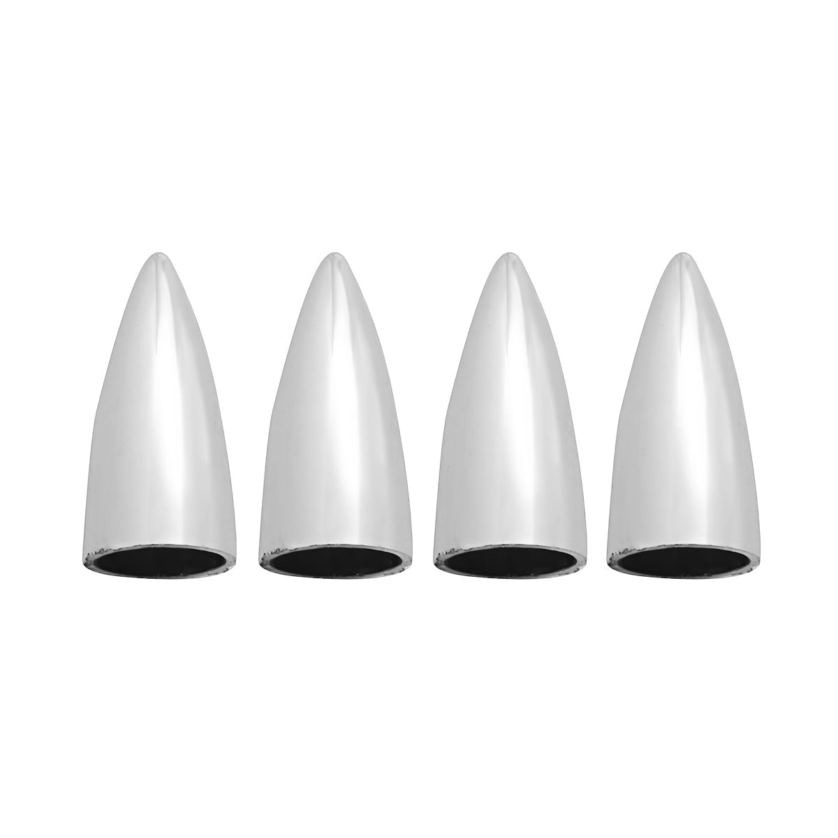 Chrome Bullet Head Valve Caps (4-Pack)
