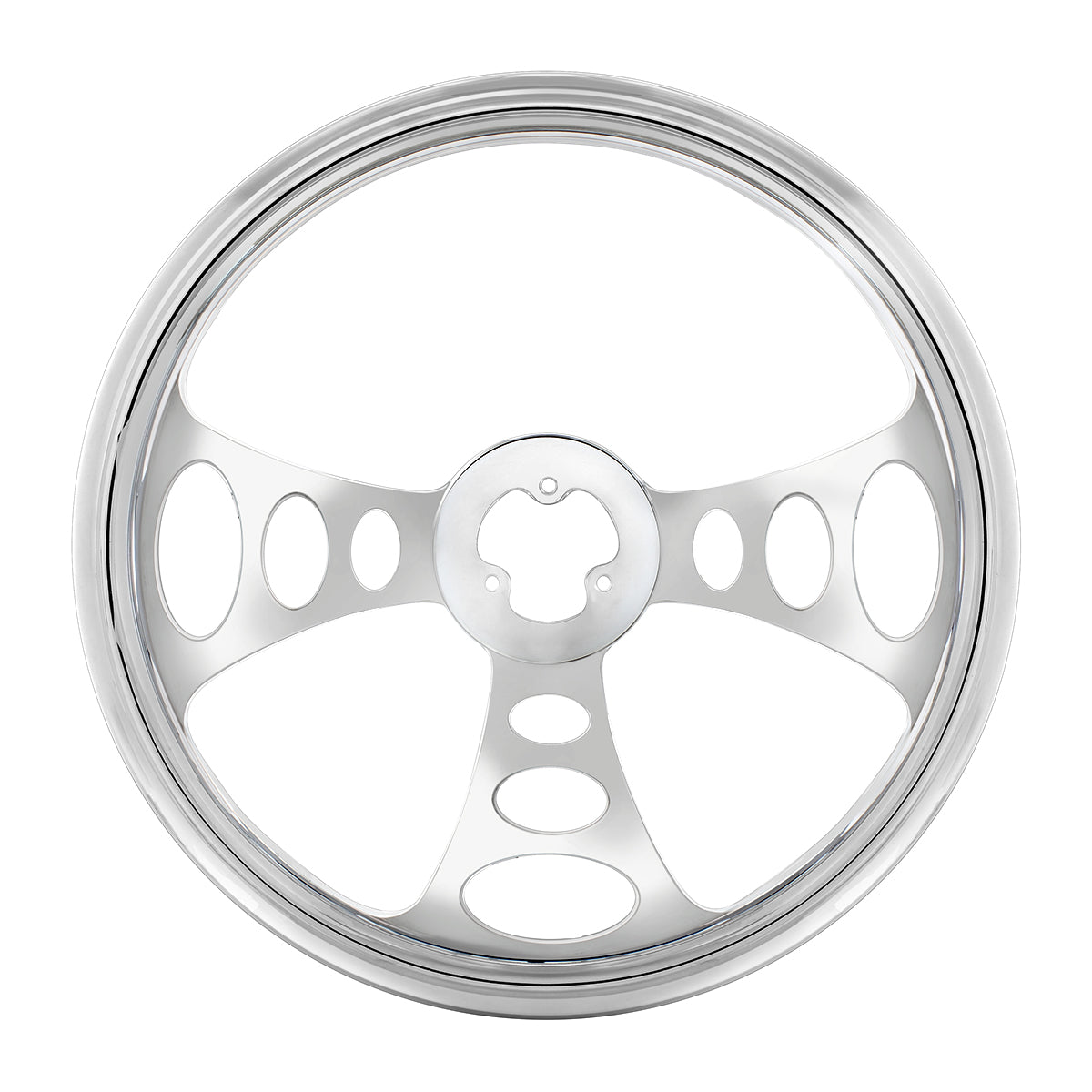 18" Chrome Aluminum "Chopper" Style Steering Wheel