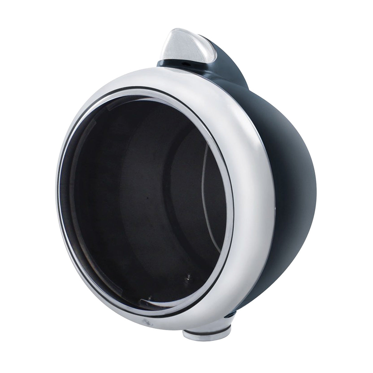 Black Guide 682-C Headlight No Bulb With Original Style LED Signal - Clear Lens