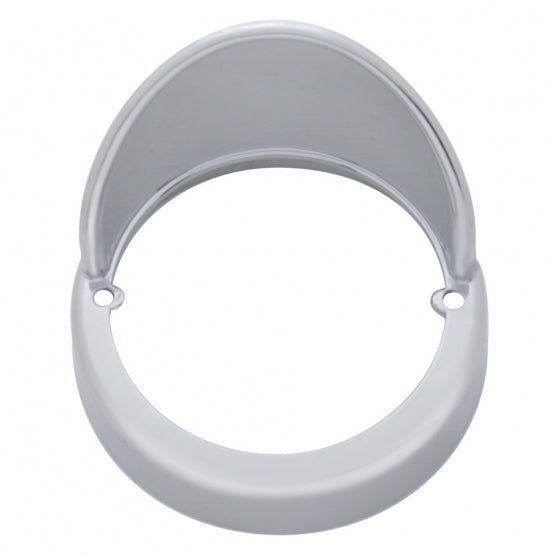 Chrome Plastic Cab Light Bezel With Visor For United Pacific Truck-Lite Style Cab Light