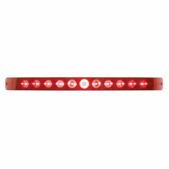 11 LED 17" Light Bar Only (Stop, Turn & Tail) - Red LED/Red Lens (Bulk)