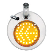 8-1/2" 430 Stainless Steel Convex Heated Mirror With LED - Passenger