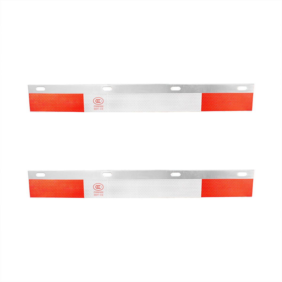 Aluminum Straight Conspicuity Reflector Top Flap Plate (Pair)