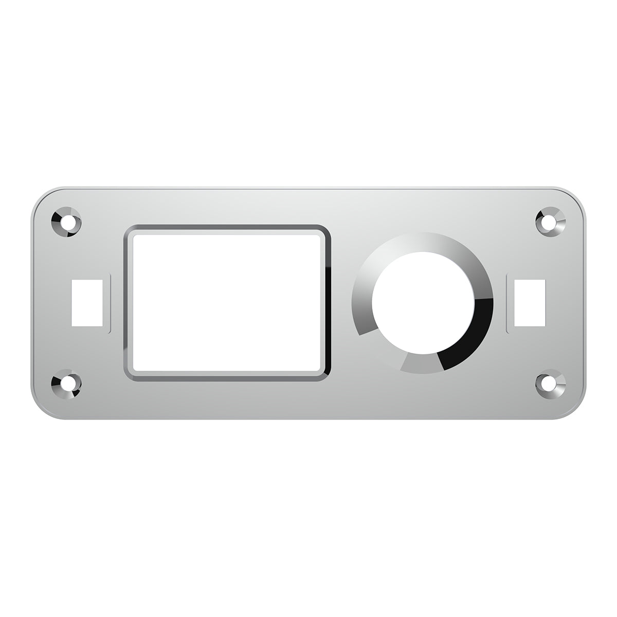 Chrome Plastic Dome Light Cover With Swivel Light Hole For Peterbilt 386 (2006-2010) & 387 (1999-2010)